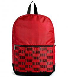 True Religion Red Logo Block Large Backpack