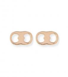 Tory Burch Rose Gold Gemini Link Stud Earrings