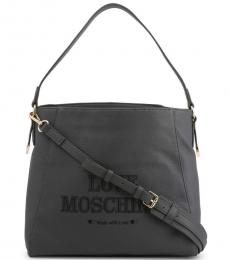 Love Moschino Grey Made With Love Large Hobo