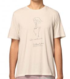Saint Laurent White Graphic Print T-Shirt