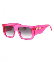 Just Cavalli Pink Rectangular Sunglasses
