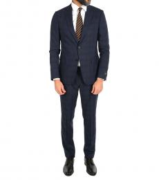 Blue Check Pattern  Madras Checked 2 Button Suit