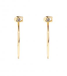 Coach Golden C Logo Hoop Earrings