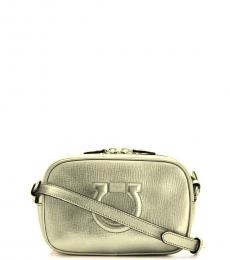 Salvatore Ferragamo Gold Gancino City Mini Crossbody
