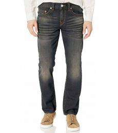 True Religion Dark Dirty Barn Wash Geno Relaxed Slim Jeans