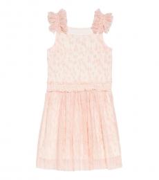 BCBGirls Little Girls Rose Petal Flocked Mesh Dress