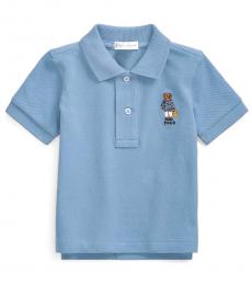 Ralph Lauren Baby Boys Fall Blue Beach Bear Polo