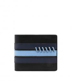 Coach Black-Navy Blue 3 In 1 Sporty Baseball Stitch Wallet