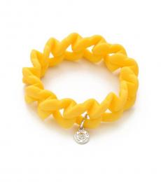 Yellow Logo Turnlock Charm Bracelet