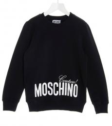 Moschino Little Girls Black Logo Sweatshirt