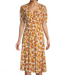 Diane Von Furstenberg Eden Idris Floral Puff-Sleeve Dress