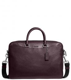 Coach Oxblood Beckett Slim Large Briefcase Bag