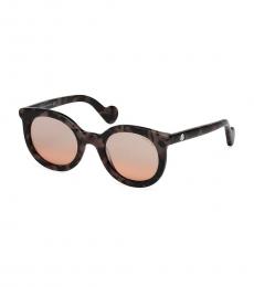 Moncler Brown Round Sunglasses