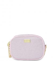 Betsey Johnson Light Pink Penny Sparkly Small Crossbody Bag