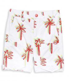 Stella McCartney Boys Multicolor Palm-Print Shorts