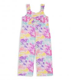 Juicy Couture Little Girls Pink Multi Tie-Dyed Jumpsuit