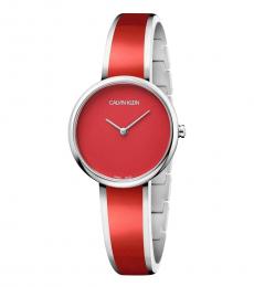 Calvin Klein Red Round Dial Watch