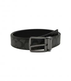 Black Wide Harness Reversible Belt