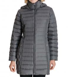 Michael Kors Dark Grey Down Puffer Coat