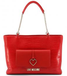 Red Heart Charm Large Tote