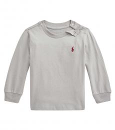 Ralph Lauren Baby Boys Grey Fog Long-Sleeve T-Shirt