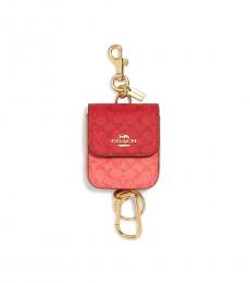Pink Signature Pouch Key Charm