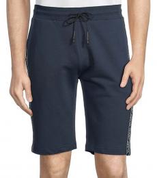 Cavalli Class Navy Blue Logo Shorts