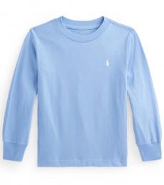 Ralph Lauren Little Boys Sky Blue Jersey T-Shirt