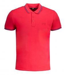 Cavalli Class Red Embroidered Logo Polo