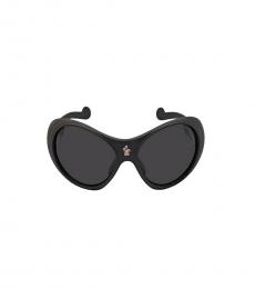 Moncler Black Oval Sunglasses