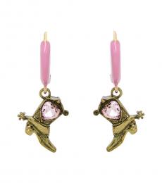 Betsey Johnson Pink Charm Earrings