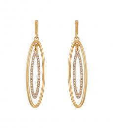 Vince Camuto Golden Crystal Linear Drop Earrings