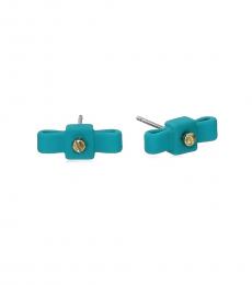 Marc Jacobs Green Bow Tie Stud Earrings