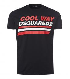 Dsquared2 Black Graphic Print T-Shirt