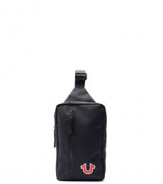 Black Logo Medium Crossbody Bag