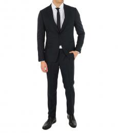 Blue  2 Button Suit With Jetted Pocket