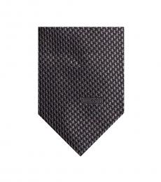 Moschino Dark Grey Geometric Tie
