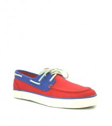 Ralph Lauren Red Lander Lace Up Loafers