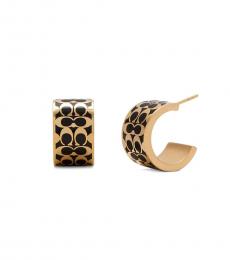 Coach Golden Signature Earrings