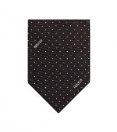 Moschino Black Pin Dot Signature Tie