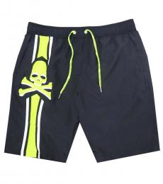 Philipp Plein Black Printed Swim Shorts