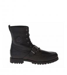 Ralph Lauren Black Ranger Strap Hiking Boots
