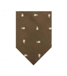 Moschino Brown Paisley Tie