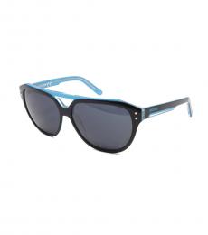 Just Cavalli Black Blue Logo Sunglasses