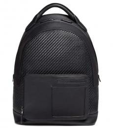 Ermenegildo Zegna Black Braided Large Backpack