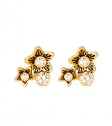 Golden Wildflower Cluster Stud Earrings