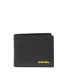 Diesel Black Yellow Logo Wallet