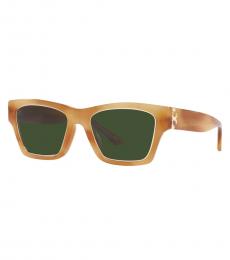Tory Burch Brown Green Pillow Sunglasses