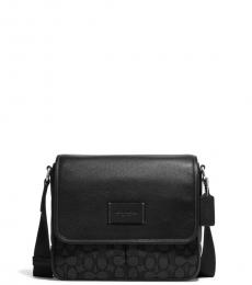 Coach Black Sprint Map Medium Crossbody Bag