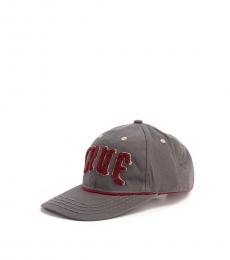True Religion Charcoal Embroidered Baseball Cap